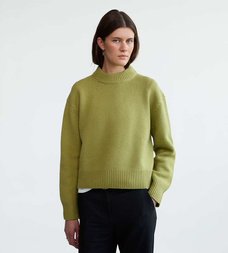 Cropped Wool Sweater